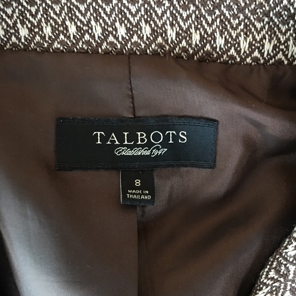 Talbots cropped brown 2 button blazer. - Picture 4 of 5